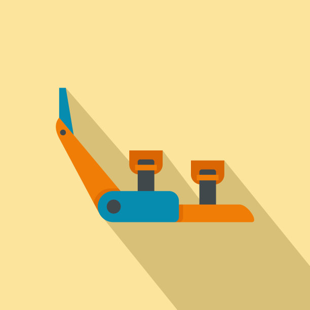 徒步旅行设备图标平坦风格图片下载