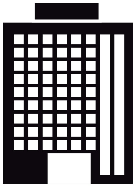 剪影单色办公建筑图片下载