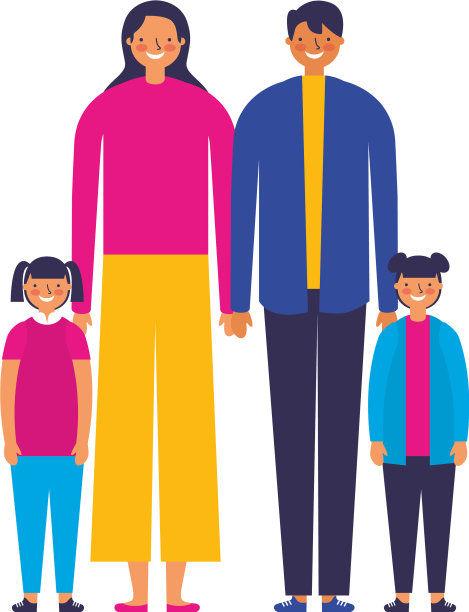 家庭，父母和孩子在一起图片下载