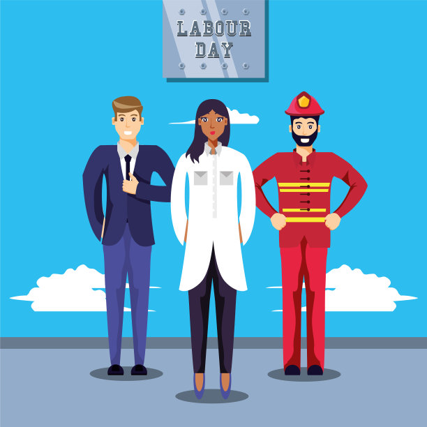与专业人士团体庆祝劳动节图片下载