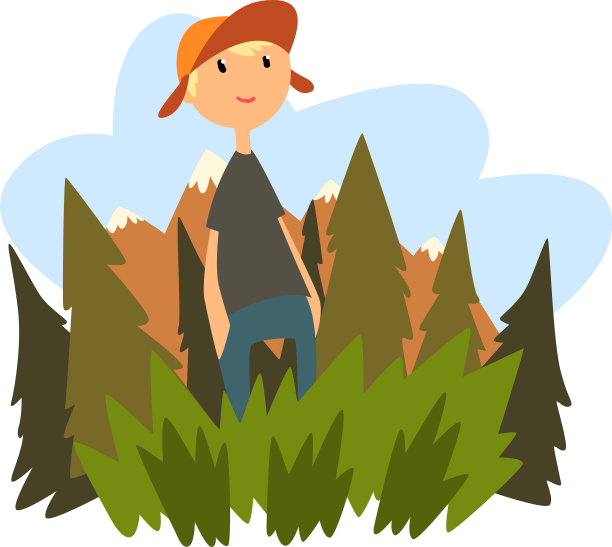 男孩在乡下享受暑假图片下载