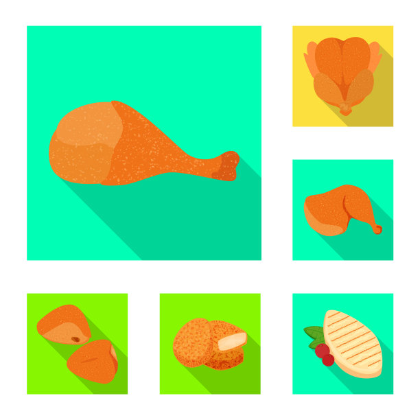 孤立对象的产品和家禽标志图片下载