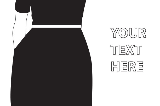 一个穿着黑衣服的女人在白色衣服上图片下载