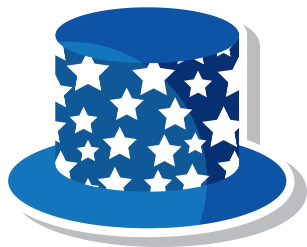 帽子生日孤立图标图片下载