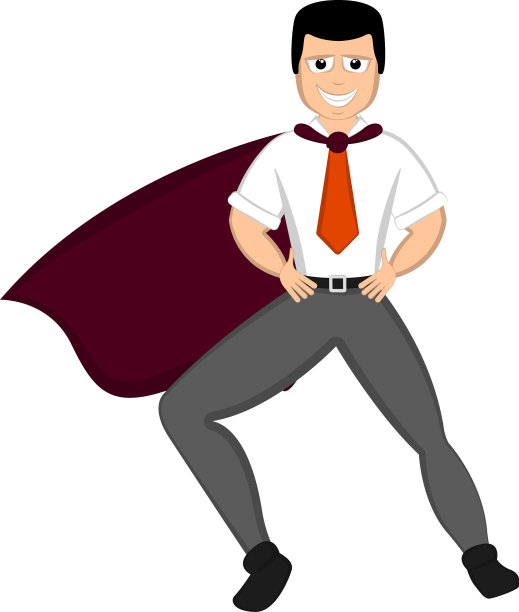 孤身一人，穿着英雄服装的超级老爸图片下载