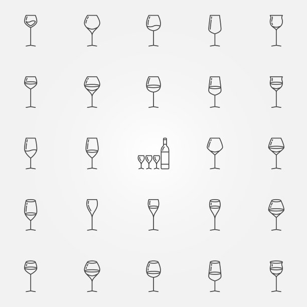酒杯图标集图片下载