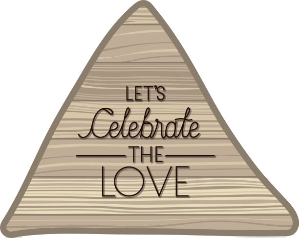 木制框架的婚礼请柬图片下载