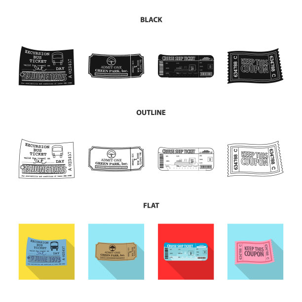 门票及入场标志设计图片下载