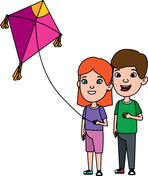 孩子们在放风筝图片下载