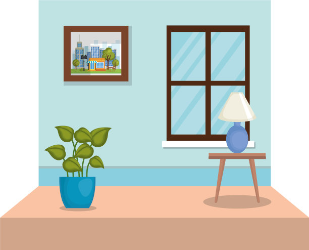 房子里有桌子和植物图片下载