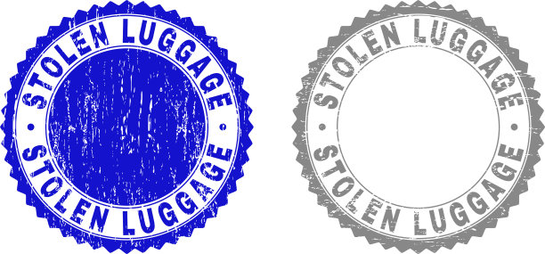 垃圾偷来的行李划伤了水印图片下载