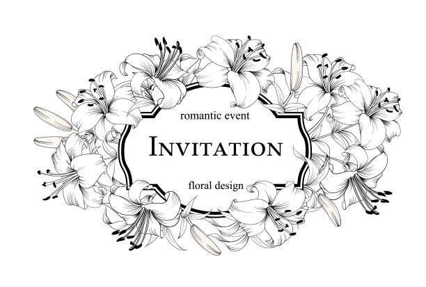 婚礼邀请卡的浪漫事件图片下载