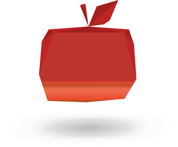 苹果漆在低聚风格图片下载