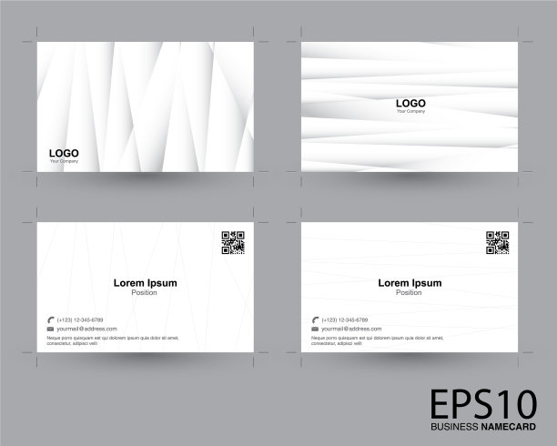 抽象渐变灰色名片图案图片下载