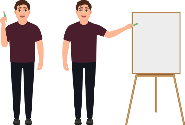 一个年轻人拿着一支铅笔，一个男人用铅笔写字图片下载