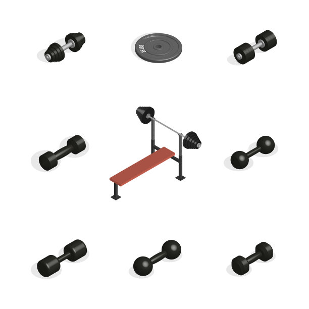一套运动器材项目图片下载