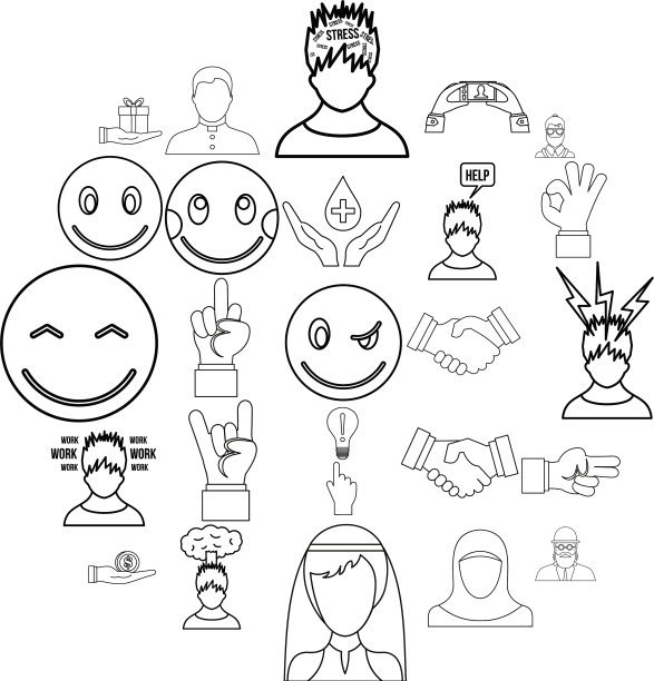 感觉图标设置轮廓样式图片下载