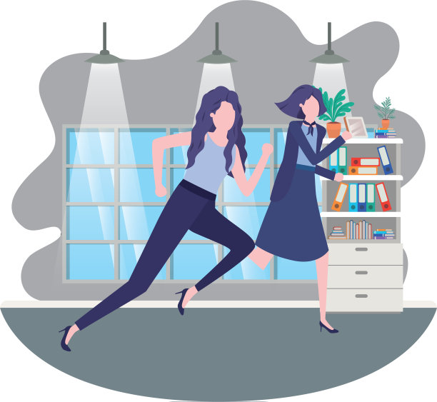 商业女性在客厅的化身角色图片下载