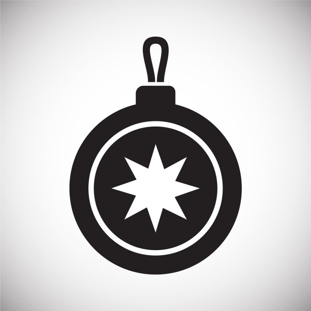 圣诞树球图标的背景图形图片下载