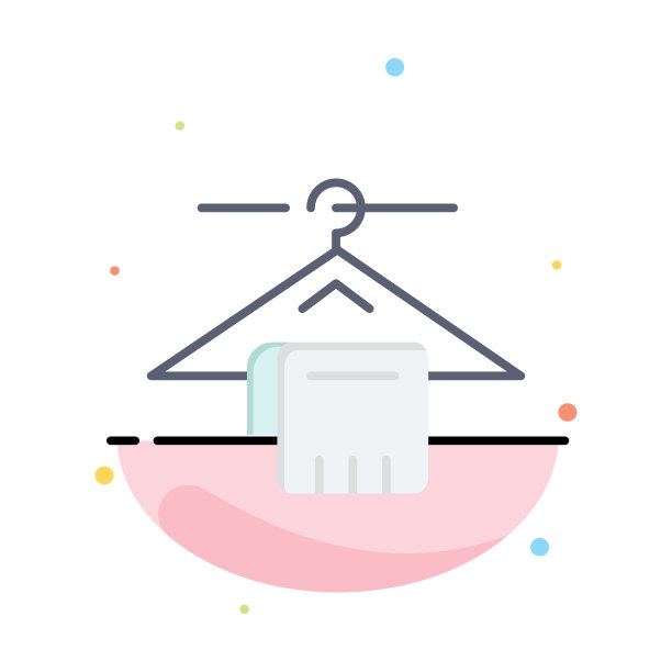 衣架毛巾服务酒店抽象平面颜色图片下载