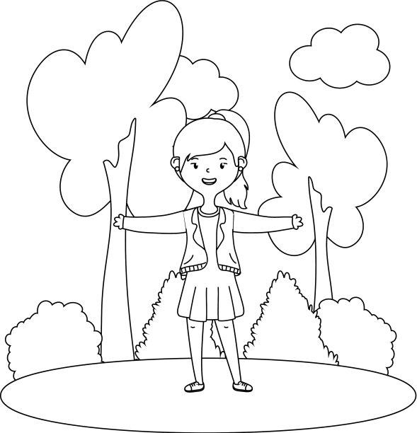 少女卡通设计图片下载