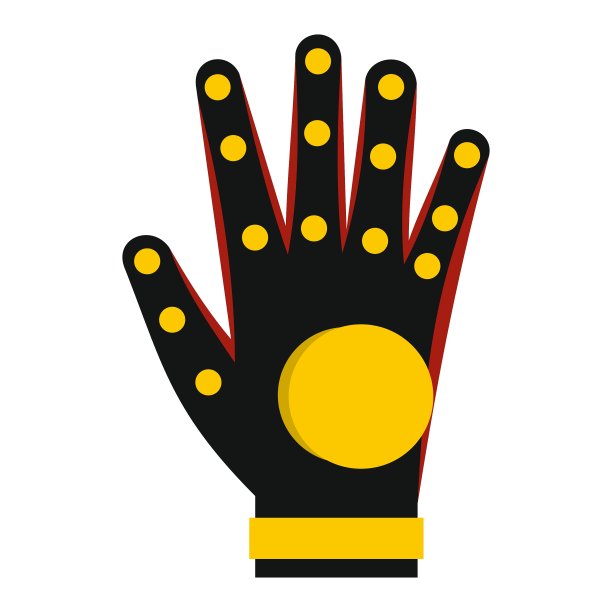 电子手套图标平面风格图片下载