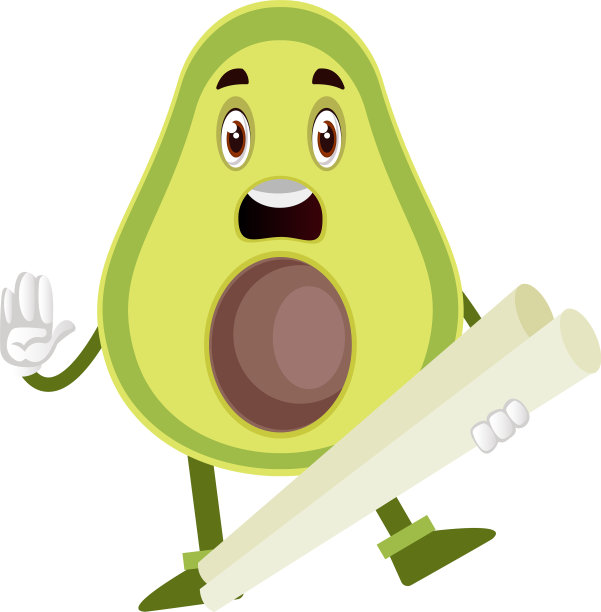 白色背景上的牛油果图片下载