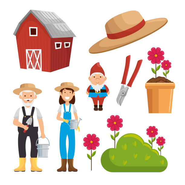 园艺设备设置平面图标图片下载