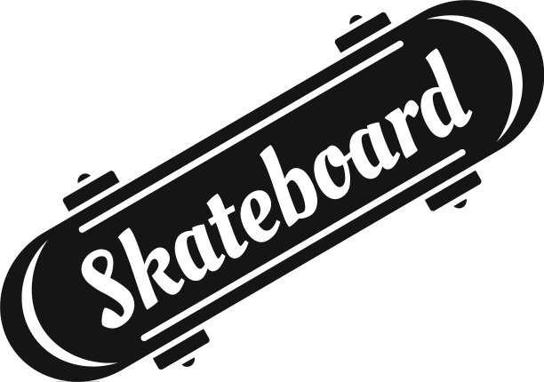 老式滑板标志风格简单图片下载
