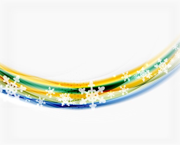 用雪花模糊了圣诞的波线图片下载