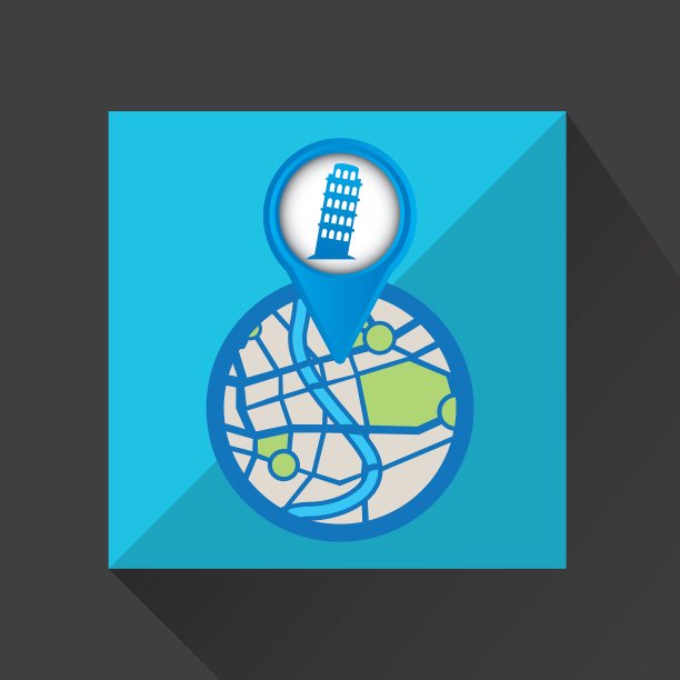 移动设备比萨塔GPS地图图片下载