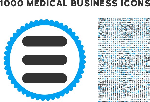堆栈图标与1000个医疗业务象形图图片下载