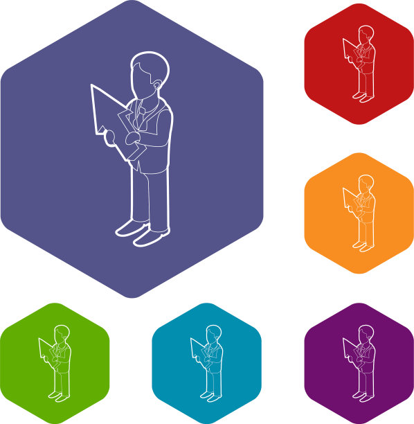 商人拿着箭头向上的图标图片下载