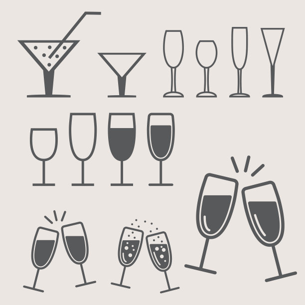 圣诞-新年眼镜图标集图片下载