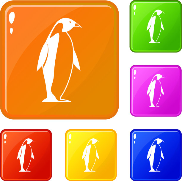 王企鹅图标设置颜色图片下载