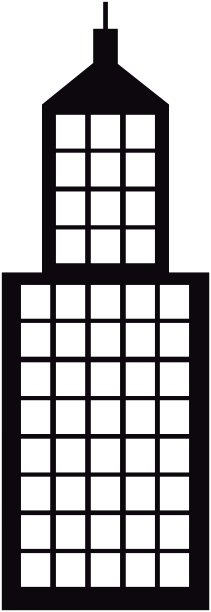 轮廓与摩天大楼单色图片下载