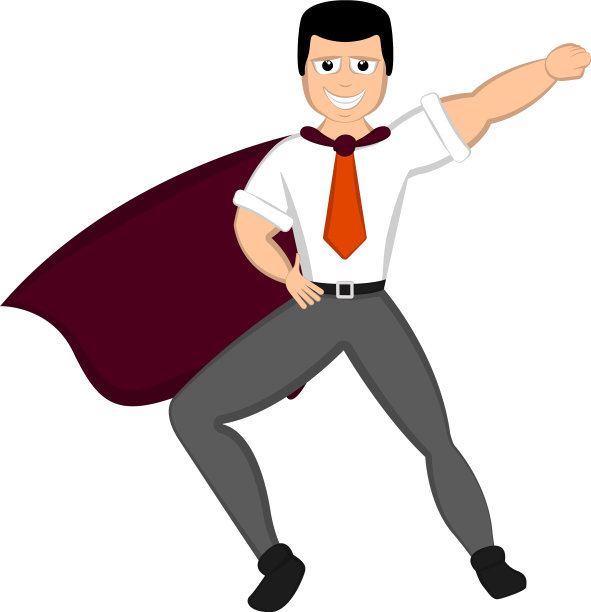 孤身一人，穿着英雄服装的超级老爸图片下载