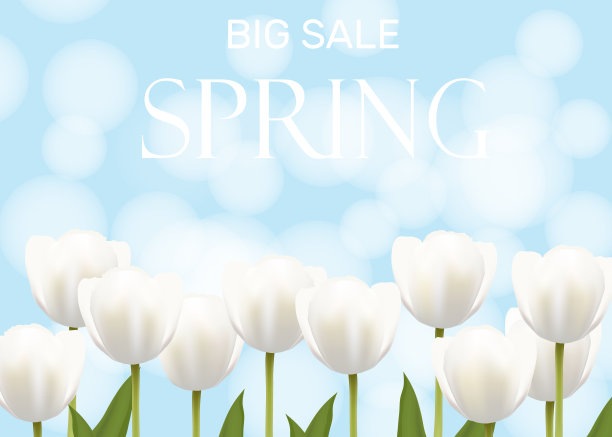 春季大甩卖，有白花图片下载