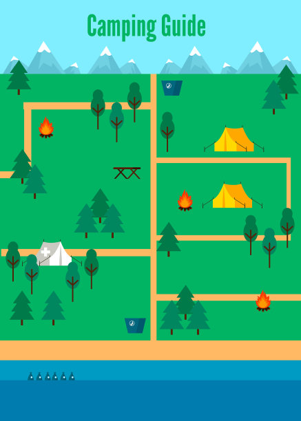 平面露营地图模板图片下载