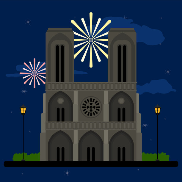 彩色的法国风景图片下载