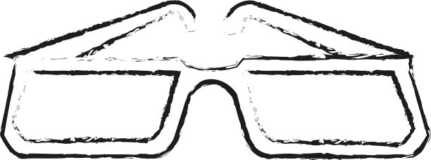 模糊剪影配现代眼镜图片下载