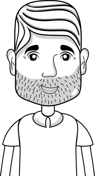 留着胡子和发型的线人图片下载