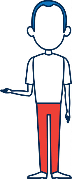 站着的人性格与橙色和图片下载