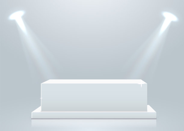 舞台领奖台配舞台灯光领奖台场景图片下载