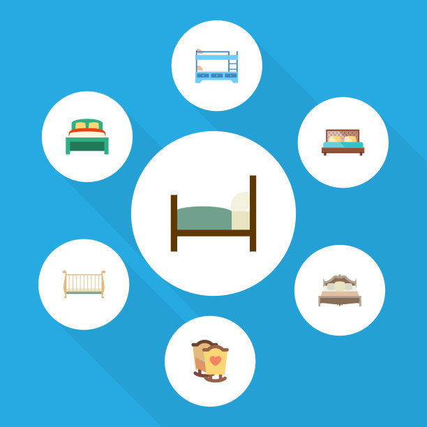 公寓卧室套床、旅舍小床等图片下载