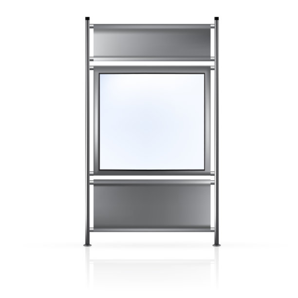 广告用深灰色空白滚动条幅与屏幕图片下载