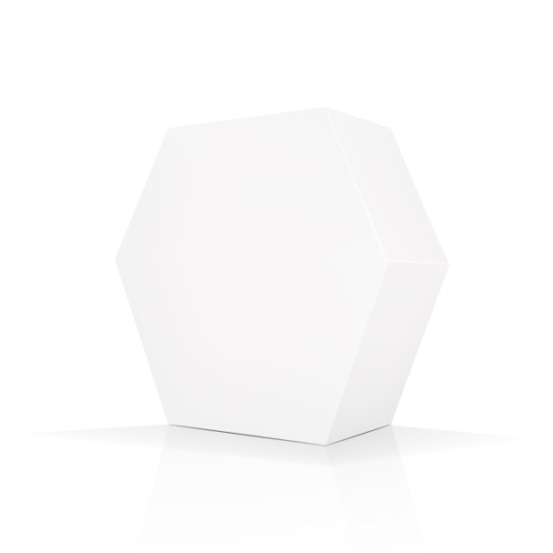 包装上白灰六角形包装盒图片下载