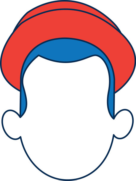 一个戴眼镜的无脸男子，蓝头发，白衣图片下载