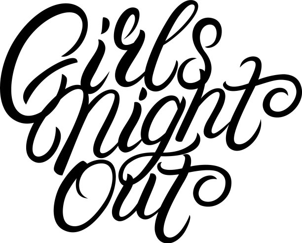 女孩们晚上出去手写字母图片下载