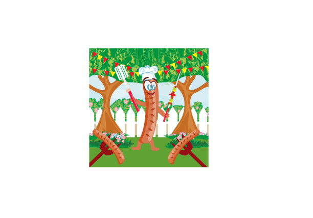 欢乐的香肠-有趣的邀请图片下载